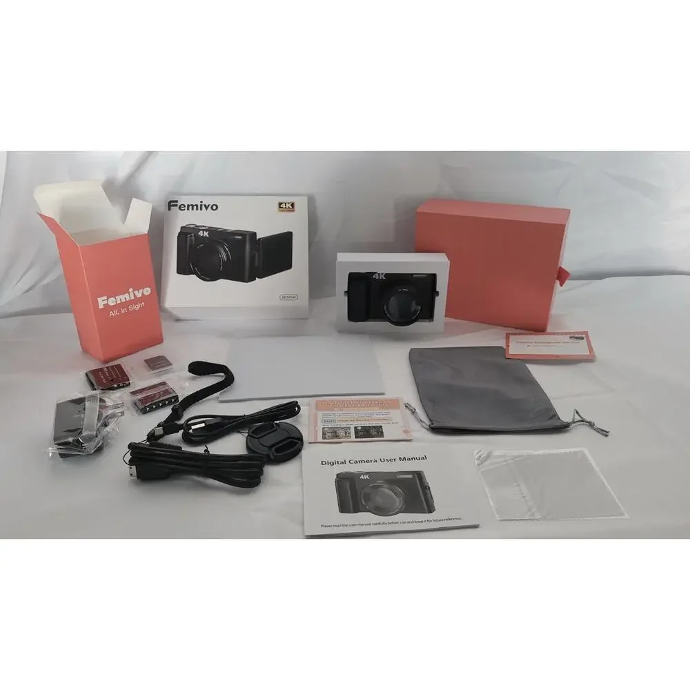 Femivo 4K Digital Camera (DC101AF) Digital Flip Screen New